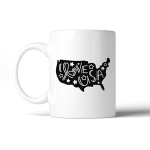 I Love USA Cute 4th Of July Decorative Mug Cute Gift For Army Wives - 365INLOVE