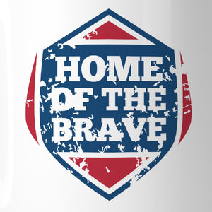 Home Of The Brave Unique Design Graphic Mug White Microwave Safe - 365INLOVE