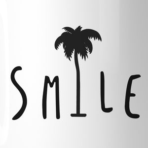 Smile Palm Tree Cute Design Ceramic Coffee Mug Unique Summer Gifts