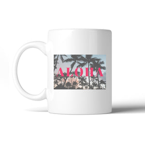 Aloha Coffee Mug Summer Beach Sunset Unique Design Mugs For Gifts