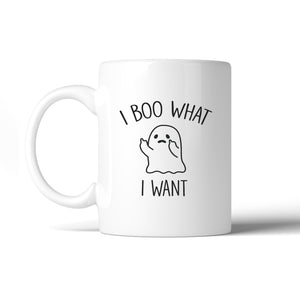 I Boo What I Want Ghost White Mug