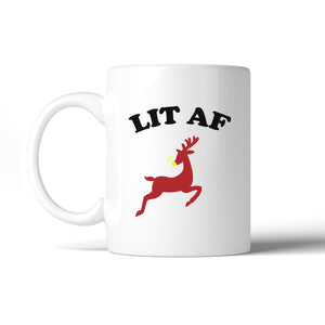 Lit Af White Mug