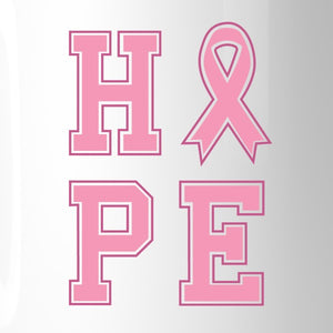 Hope Ribbon White Mug