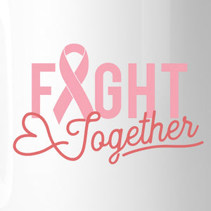 Fight Together Breast Cancer Awareness White Mug