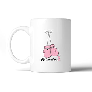 Bring It On Breast Cancer Awareness Boxing White Mug