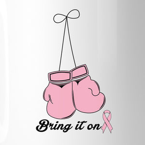 Bring It On Breast Cancer Awareness Boxing White Mug