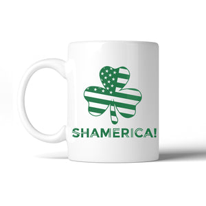 Shamerica Flag 11 Oz Ceramic Coffee Mug St Patrick's Day Irish Gift