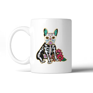 Frenchie Day Of Dead Funny Halloween 11 Oz Ceramic Coffee Mug