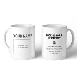 Looking For A New Home Realtor Custom White Mug