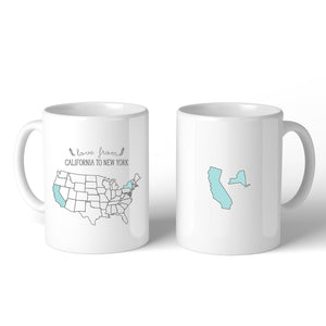 Love From States Unique Customized Coffee Mug Personalized Gifts - 365INLOVE