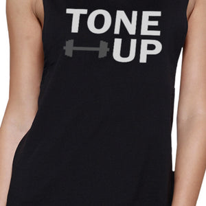 Tone Up Black Muscle Tank Top Fitness Sleeveless Muscle T-shirt - 365INLOVE