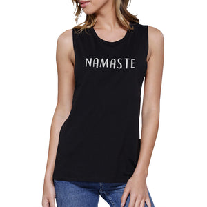 Namaste Muscle Tee Work Out Tank Top Cute Women's Yoga T-shirt - 365INLOVE