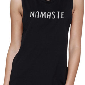 Namaste Muscle Tee Work Out Tank Top Cute Women's Yoga T-shirt - 365INLOVE