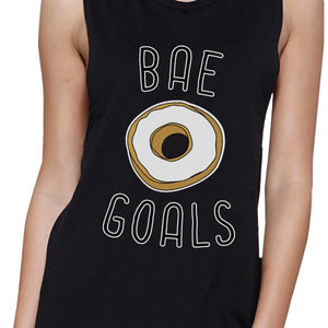 Bae Goals Women's Black Muscle Top Cute Graphic Shirts For Couples - 365INLOVE