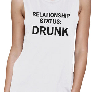 Relationship Status White Muscle Tank For Women Funny Gift Ideas - 365INLOVE