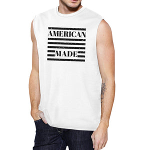 American Made Mens Cotton Muscle Tee 4th Of July Design Graphic Top - 365INLOVE