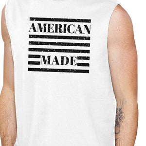 American Made Mens Cotton Muscle Tee 4th Of July Design Graphic Top - 365INLOVE