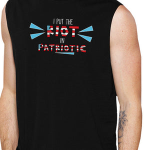 I Put The Riot In Patriotic Mens Black Muscle Top 4th Of July Tanks - 365INLOVE