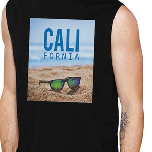 California Beach Sunglass Mens Lightweight Cotton Muscle Tank Top - 365INLOVE