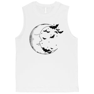 Moon And Bats Mens Muscle Shirt