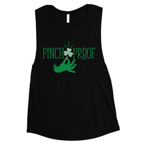 Pinch Me Punch You Womens Cute Saint Patrick's Day Muscle Top Gift