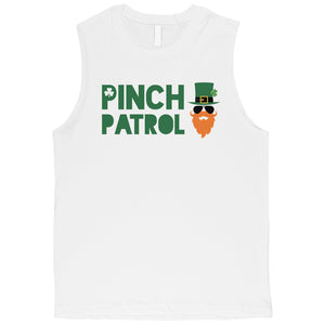 Pinch Patrol Leprechaun Muscle Tank Top Mens St Paddys Day Tank Top