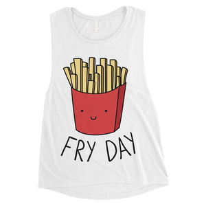 365 Printing Fry Day Womens Cute Workout Tank Top French Fries Muscle Shirt