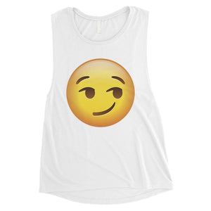 Emoji-Smirking Womens Outstanding Good Perfect Cute Muscle Shirt