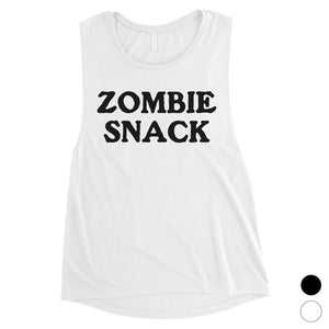 Zombie Snack Womens Creative Silly Halloween Muscle Shirt Gag Gift