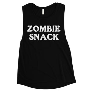 Zombie Snack Womens Creative Silly Halloween Muscle Shirt Gag Gift