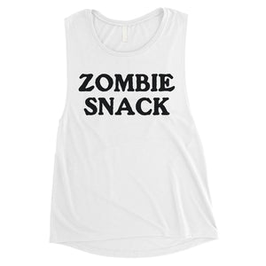 Zombie Snack Womens Creative Silly Halloween Muscle Shirt Gag Gift