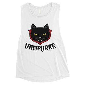 Vampurrr Funny Halloween Costume Cute Womens Muscle Shirt