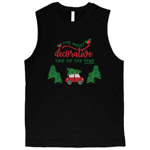 Decorative Christmas Time Mens Muscle Top