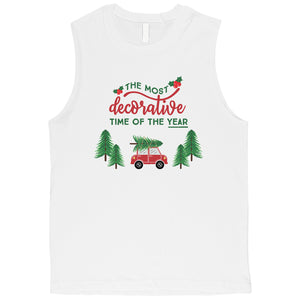 Decorative Christmas Time Mens Muscle Top