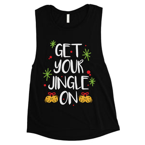 Get Your Jingle On Womens Muscle Top