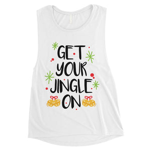 Get Your Jingle On Womens Muscle Top