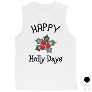 Happy Holly Days Mens Muscle Top