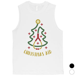 Christmas Medical Tree Mens Muscle Top