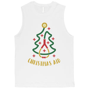 Christmas Medical Tree Mens Muscle Top
