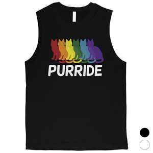 LGBT Purride Rainbow Cats Mens Muscle Top
