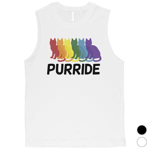 LGBT Purride Rainbow Cats Mens Muscle Top