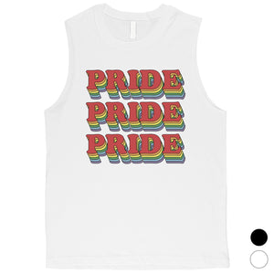 LGBT Pride X3 Rainbow Mens Muscle Top