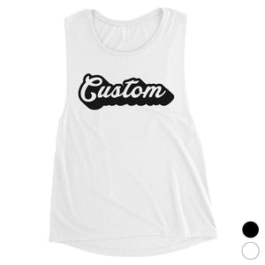 Pop Up Text Great Basic Womens Personalized Muscle Tops For Friend