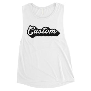 Pop Up Text Great Basic Womens Personalized Muscle Tops For Friend