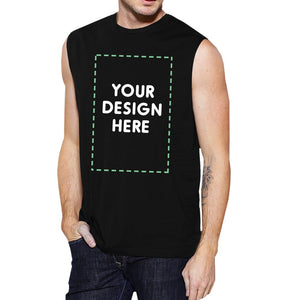 Custom Personalized Mens Black Muscle Top