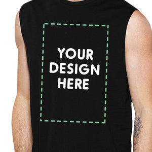 Custom Personalized Mens Black Muscle Top