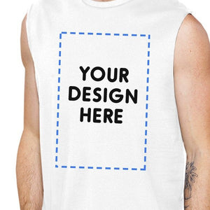 Custom Personalized Mens White Muscle Top