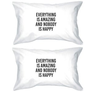 Everything Is Amazing Funny Quote Decorative Cotton Pillow Case - 365INLOVE