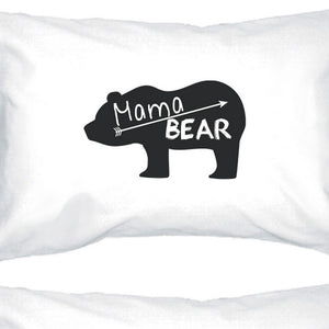 Mama Bear White Cotton Pillow Case Unique Design Gifts For Moms - 365INLOVE