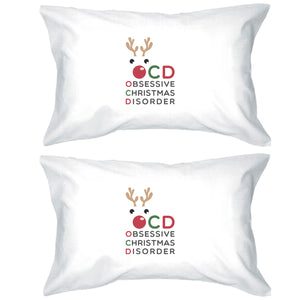 Rudolph OCD Pillowcases Standard Size Christmas Gift Pillow Covers